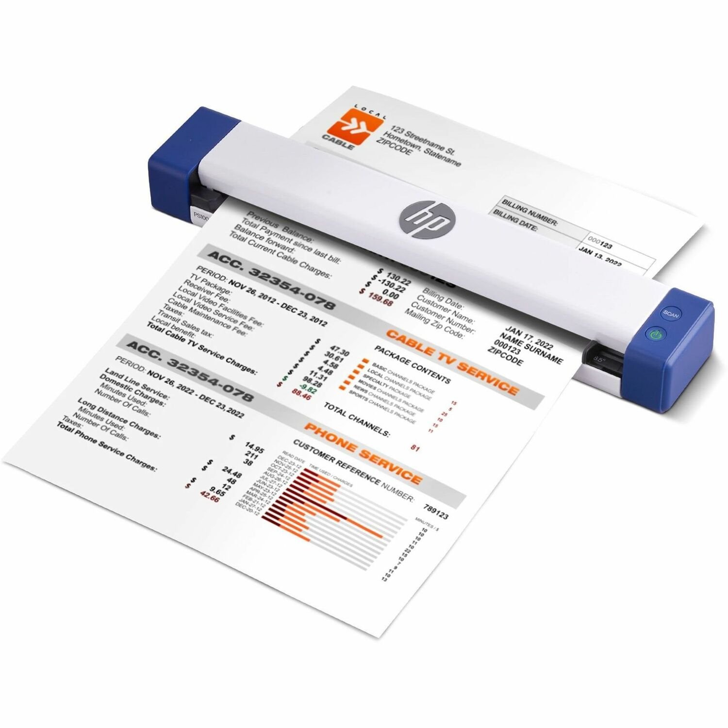 HP PS100 Sheetfed Scanner - 1200 dpi Optical