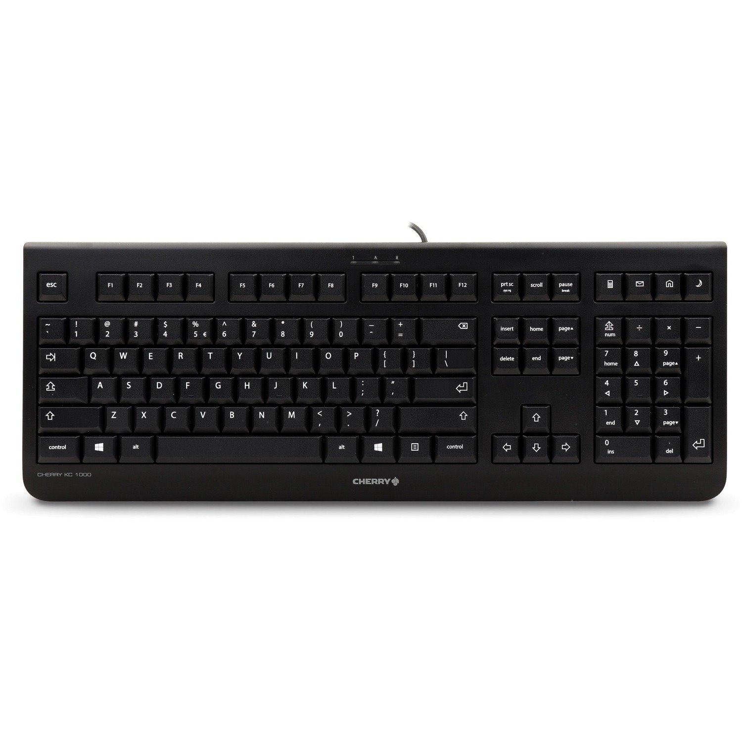 CHERRY KC 1000 Keyboard - Cable Connectivity - USB Interface - Black