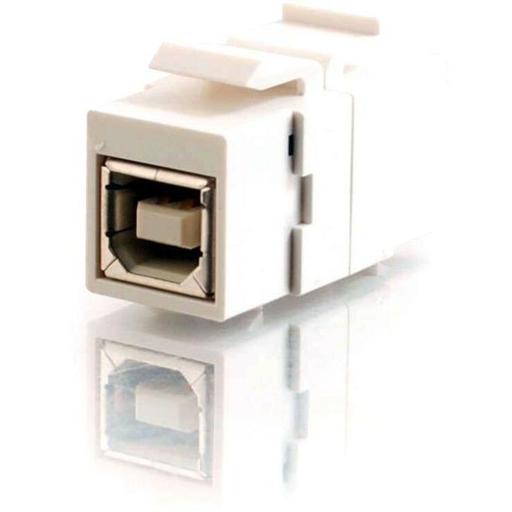C2G Snap-In USB B/B Female Keystone Insert Module - White