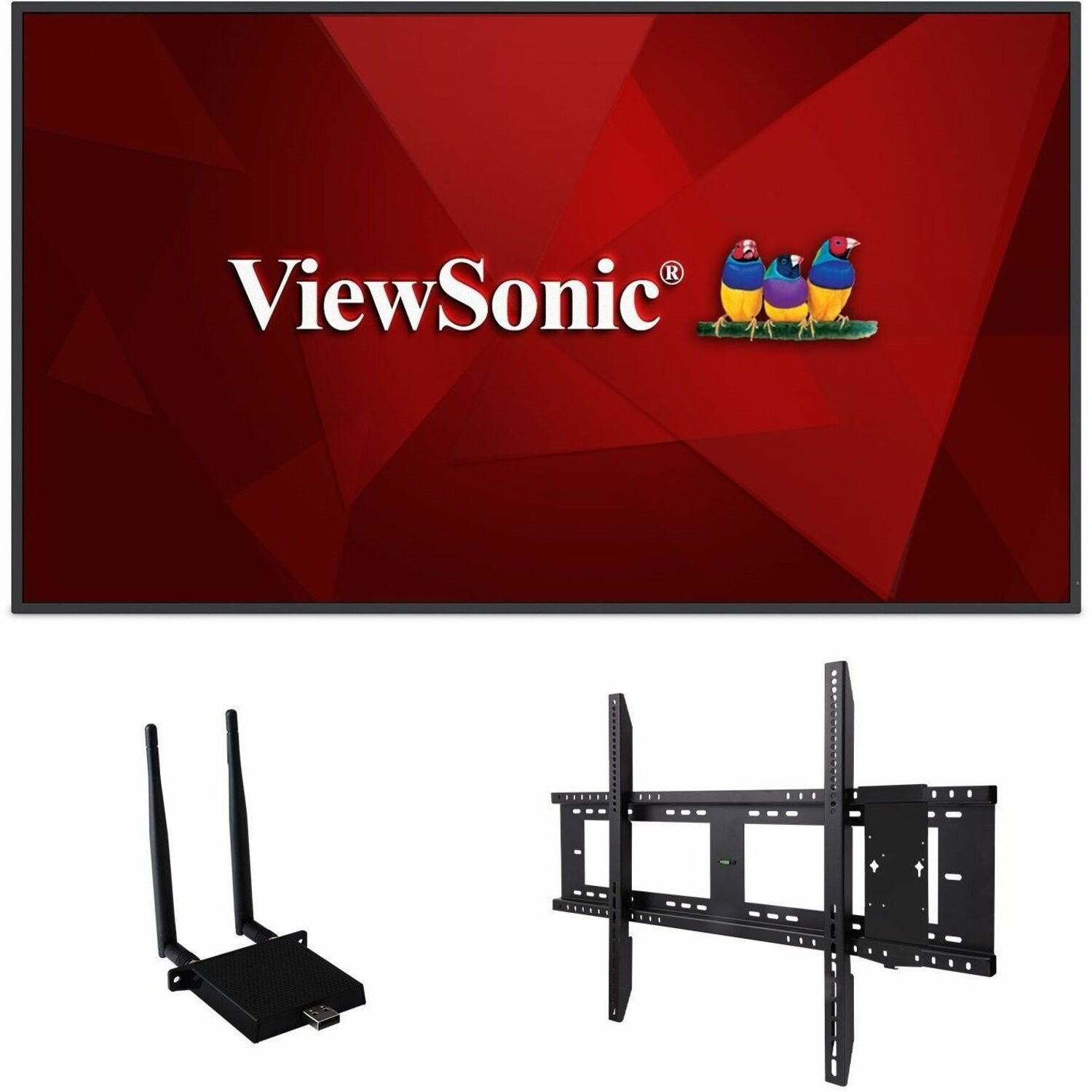 ViewSonic Commercial Display CDE4330-E1 - 4K, Integrated Software, WiFi Adapter and Fixed Wall Mount - 450 cd/m2 - 43"