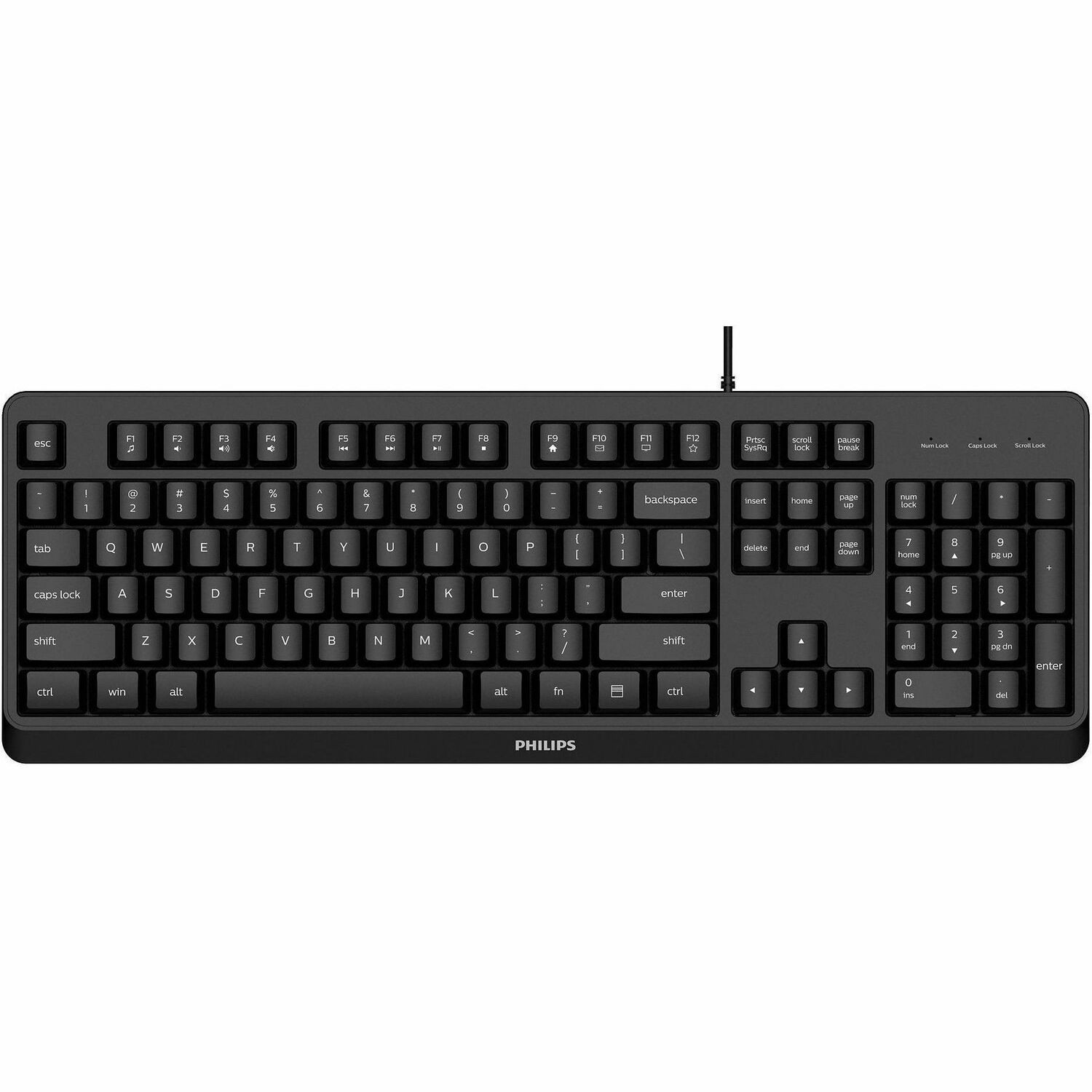 Philips 2000 Series SPK6207BL - Keyboard - Usb 2.0 - Matte Black