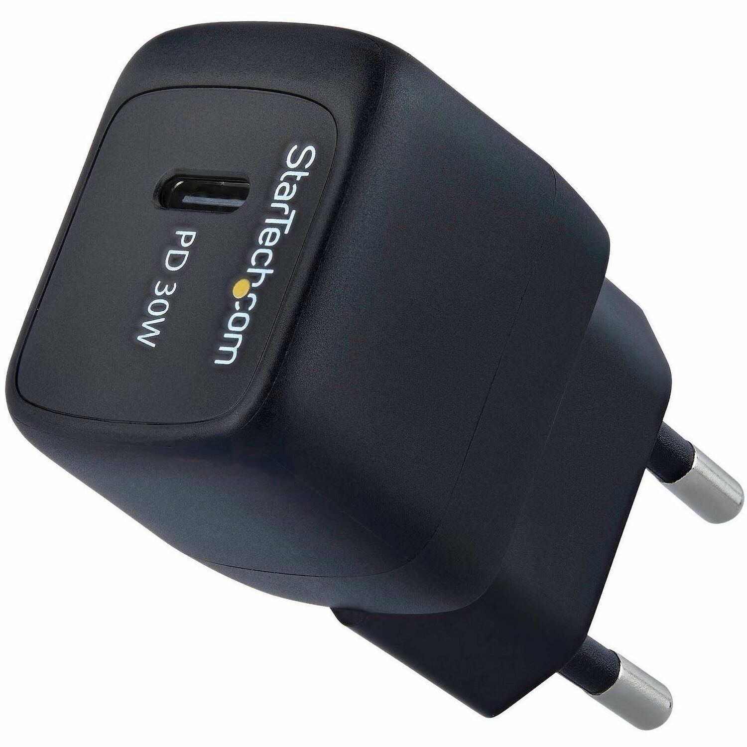 StarTech.com 30W USB-C Wandlader, Draagbare GaN Lader met USB Power Delivery Fast Charging, GaN 5V/9V/15V/20V PD, USB-C Oplader, Zwart