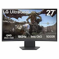 LG UltraGear 27GS60QC-B 27" Class WQHD Curved Screen Gaming LED Monitor - 16:9 - Dark Grey, Purple