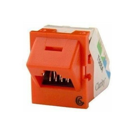 Ortronics Clarity 6 Angled Tracjack, T568a/b, 45 Degree, Orange