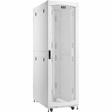 Eaton SmartRack 48U Standard-Depth Standard-Width Heavy-Duty Rack Enclosure Cabinet for AI Servers, White