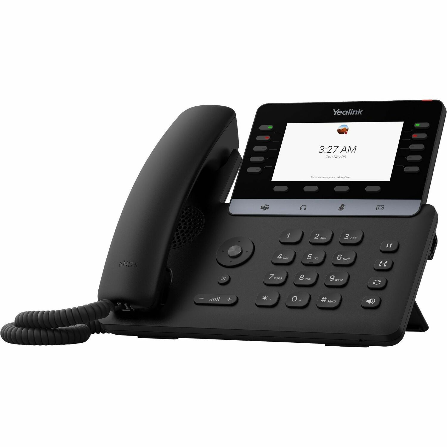 Yealink MP55 E2 Teams IP-Telefon - Schnurgebunden - Verkabelt/Kabellos - Wi-Fi, Bluetooth - An Ständer montierbar, Desktop - Grau