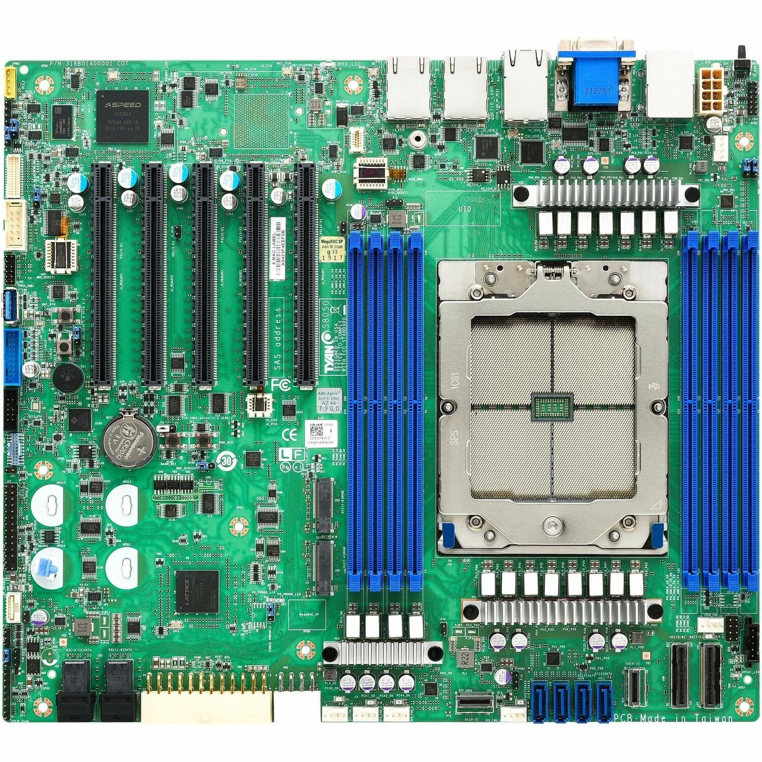 Tyan S8050 Server Motherboard - AMD Chipset - Socket SP5 LGA-6096 - SSI CEB