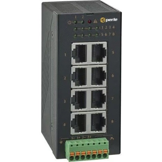 Perle IDS-108FE-XT 8 Ports Ethernet Switch - Fast Ethernet - 10/100Base-TX