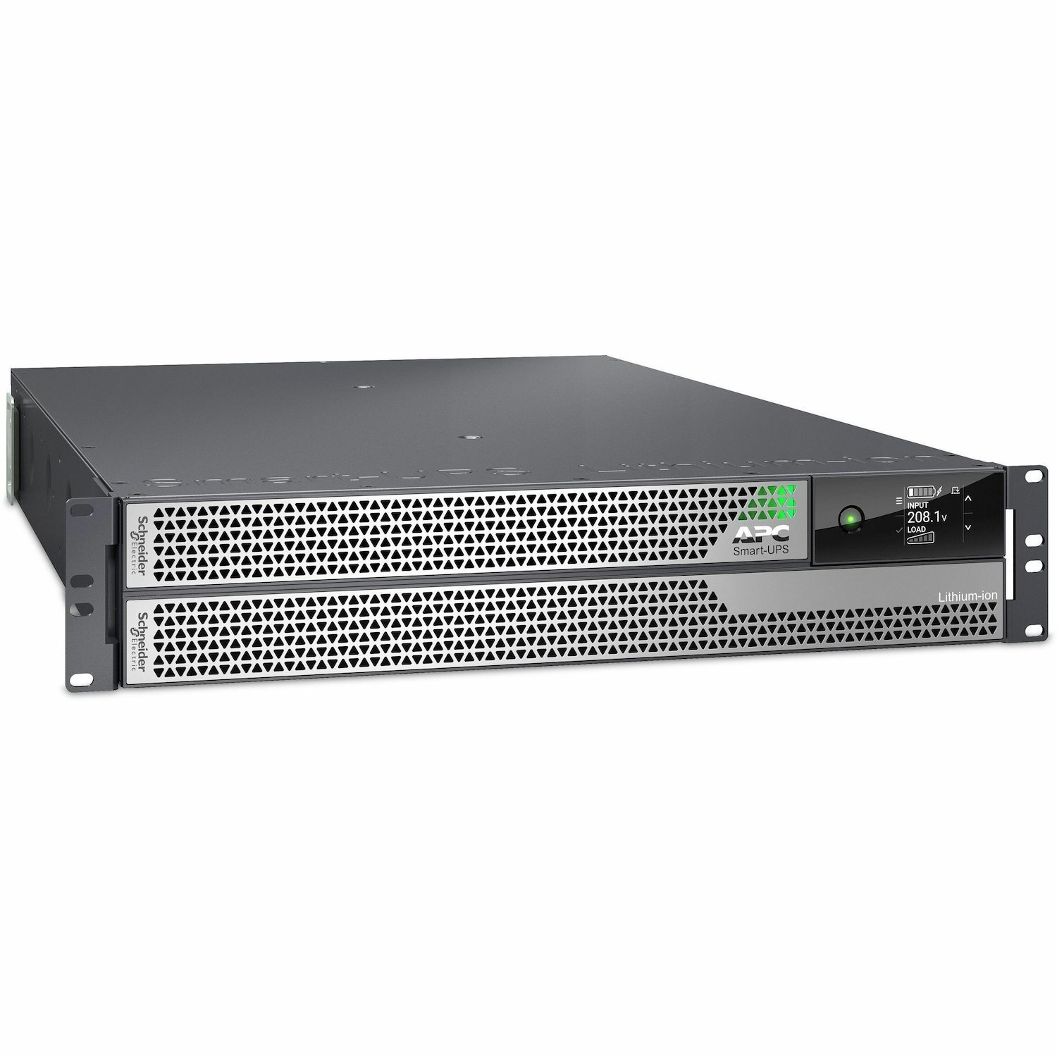 APC Smart-UPS Ultra On-Line, 5000VA, Lithium-ion, Rack/Tower 2U, 208V, 2 L6-20R + 2 L6-30R NEMA outlets, Network Card, Extended runtime, W/rail kit