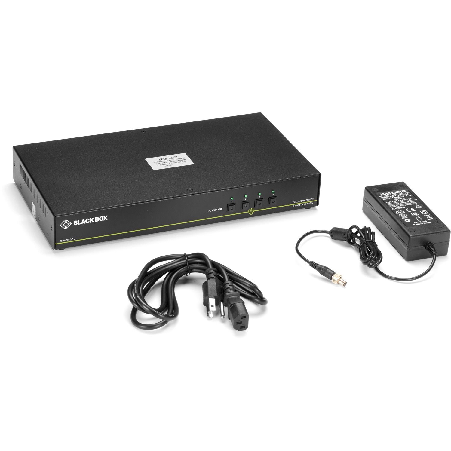 Black Box NIAP 3.0 Secure 4-Port Single-Head DisplayPort KVM Switch