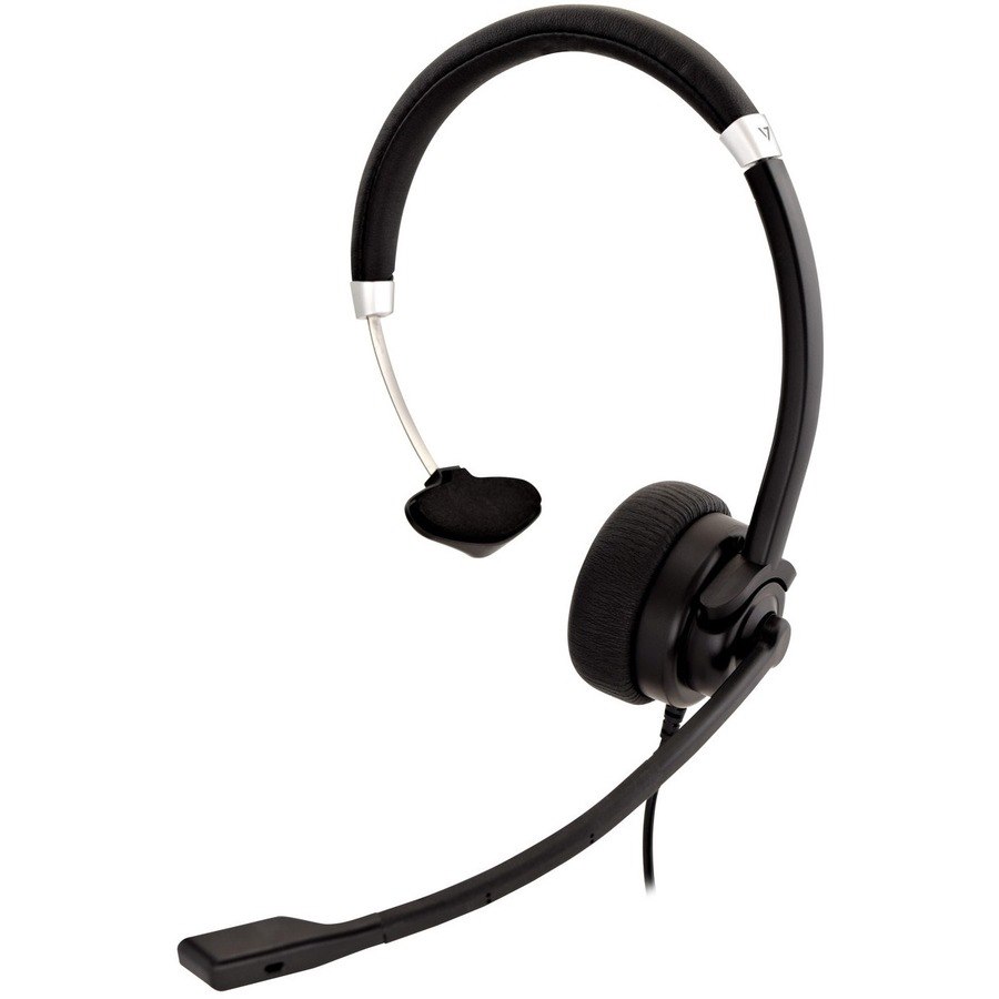 V7 Deluxe HA401 Wired Over-the-head, On-ear Mono Headset - Black, Silver