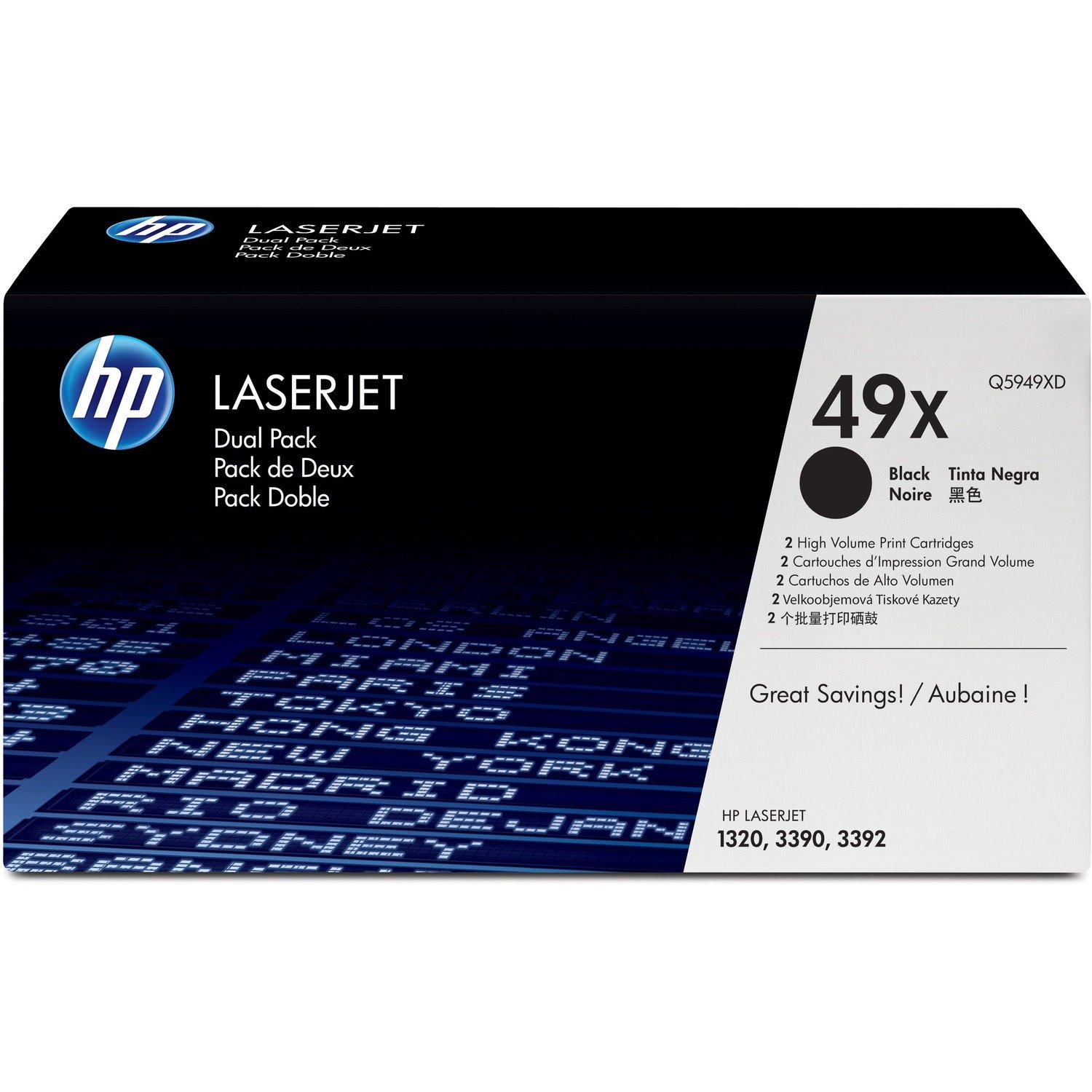 HP 49XD Original Laser Toner Cartridge - Black - 2 / Pack