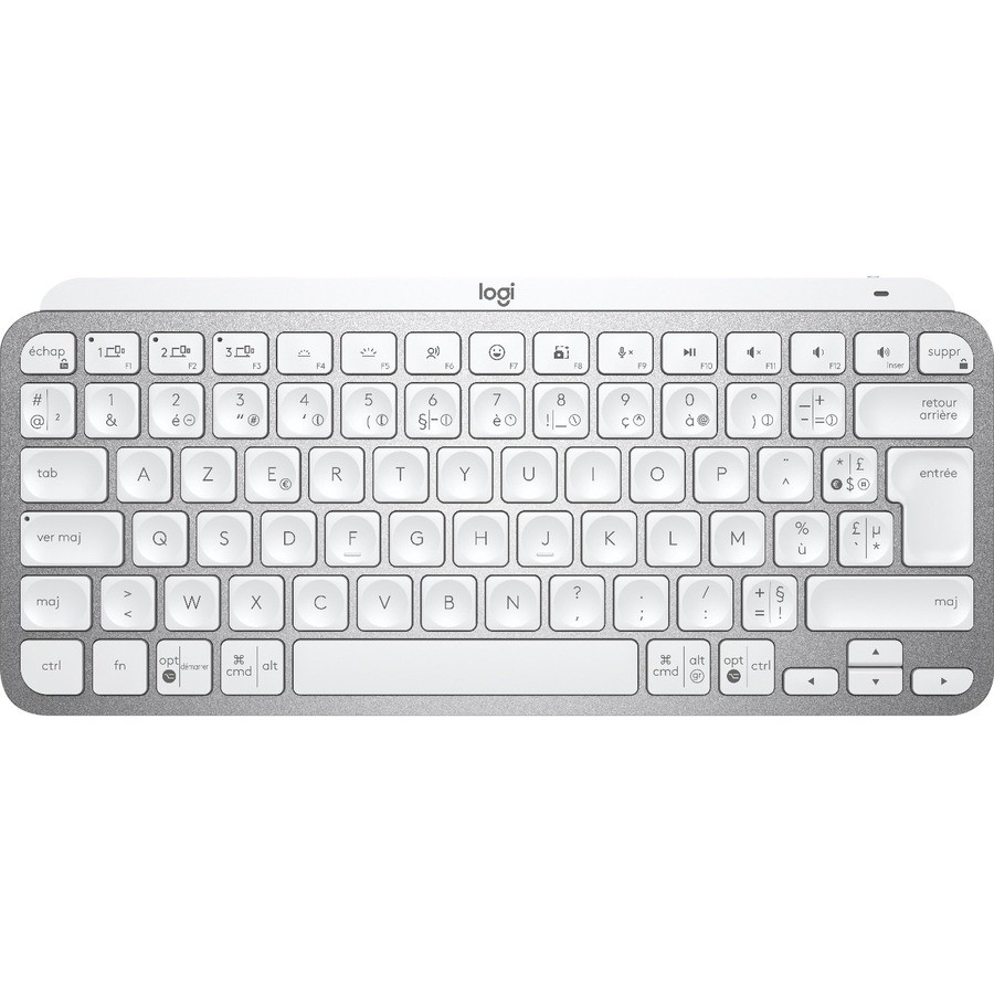 Logitech MX Keys Mini Keyboard - Wireless Connectivity - LED - French - AZERTY Layout - Pale Gray