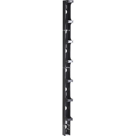 Black Box Vertical IT Rackmount Cable Manager - 48Ux3"W Single-Sided, Black