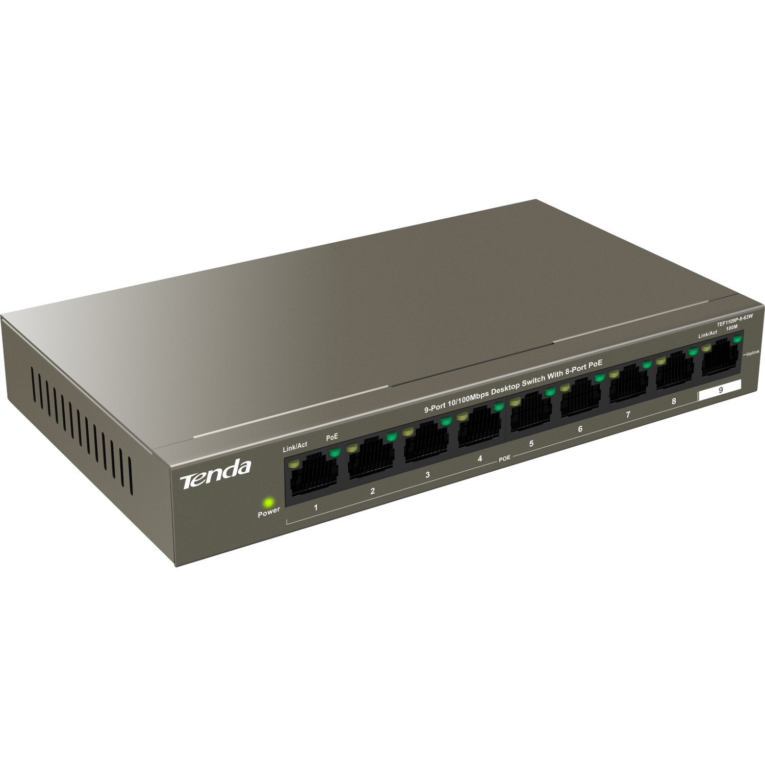 Tenda 9-Port 10/100Mbps Desktop Switch With 8-Port PoE