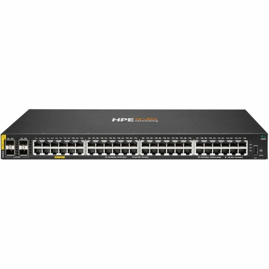 Aruba CX 6000 48 Ports Manageable Ethernet Switch - Gigabit Ethernet - 10/100/1000Base-T, 1000Base-X