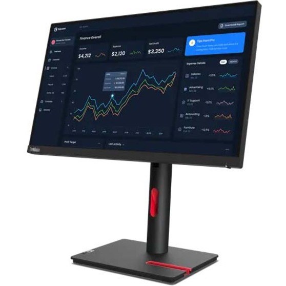 Lenovo ThinkVision T22i-30 22" Class Full HD LED Monitor - 16:9 - Raven Black