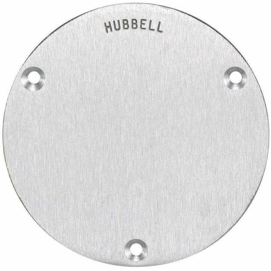Hubbell Premise Wiring 1-Gang Cover, Round, Blank, Aluminum