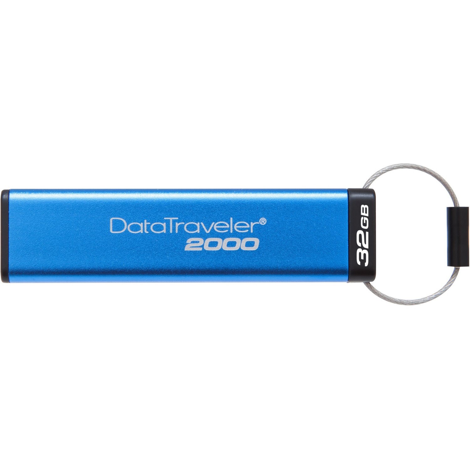 Kingston DataTraveler 2000 DT2000 32 GB USB 3.1 Flash Drive - Blue - 256-bit AES