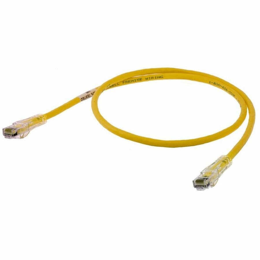 Hubbell P-Cord,Nextspeed,Cat6,Secureboot,Yw,10Ft