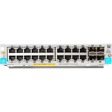 HPE 20-port 10/100/1000BASE-T PoE+ / 4-port 1G/10GbE SFP+ MACsec v3 zl2 Module