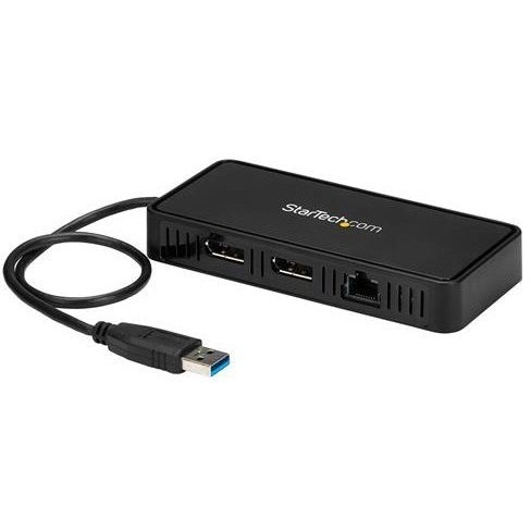 StarTech.com USB 3.0 Mini Dock - Dual Monitor USB Type-A Laptop Docking Station - DisplayPort 4K 60Hz & Gigabit Ethernet - 1' (30cm) cable