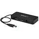 StarTech.com USB 3.0 Mini Dock - Dual Monitor USB Type-A Laptop Docking Station - DisplayPort 4K 60Hz & Gigabit Ethernet - 1' (30cm) cable