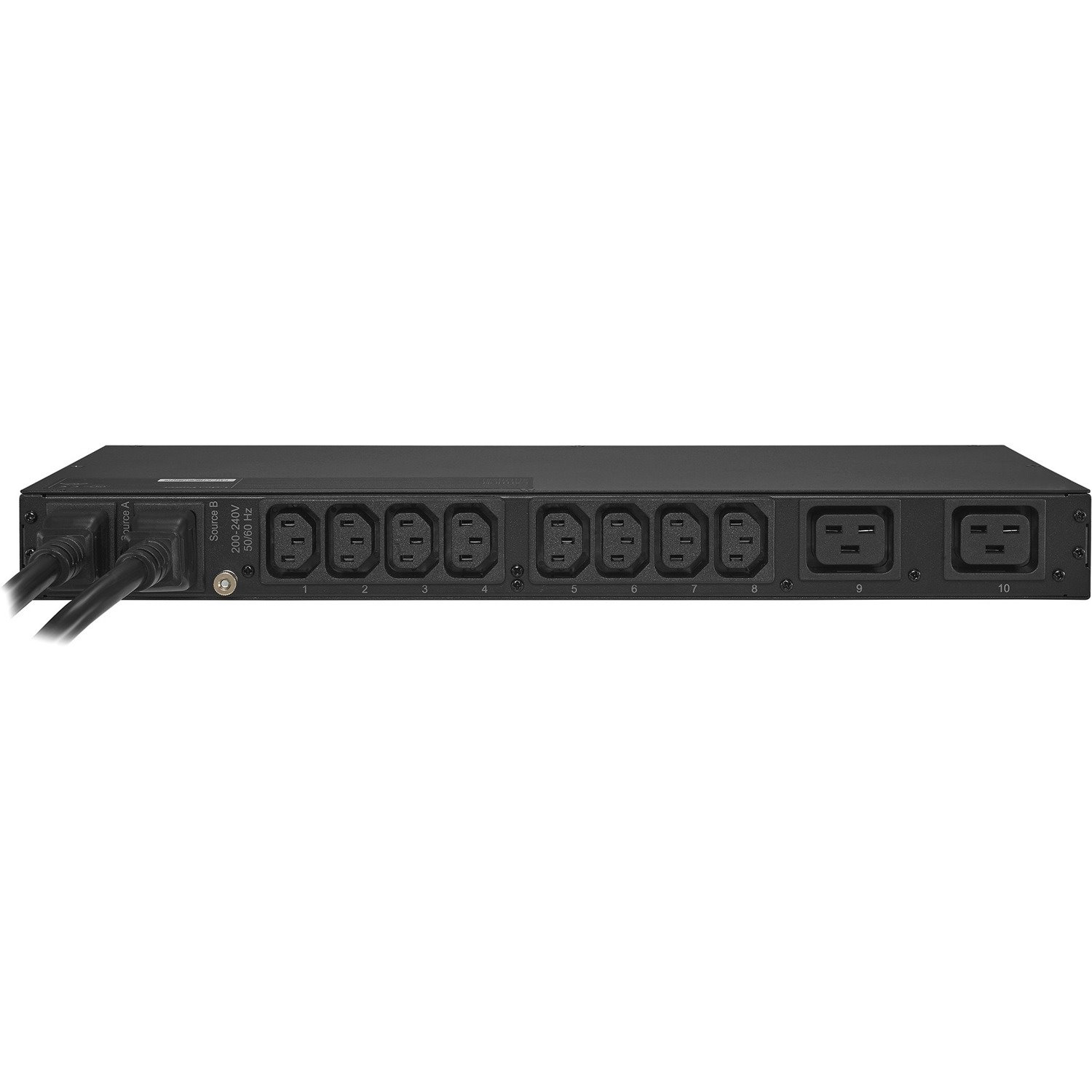 CyberPower PDU20MHVIEC10AT Metered ATS PDU 200-240V 20A 1U 10-Outlets (2) IEC C20