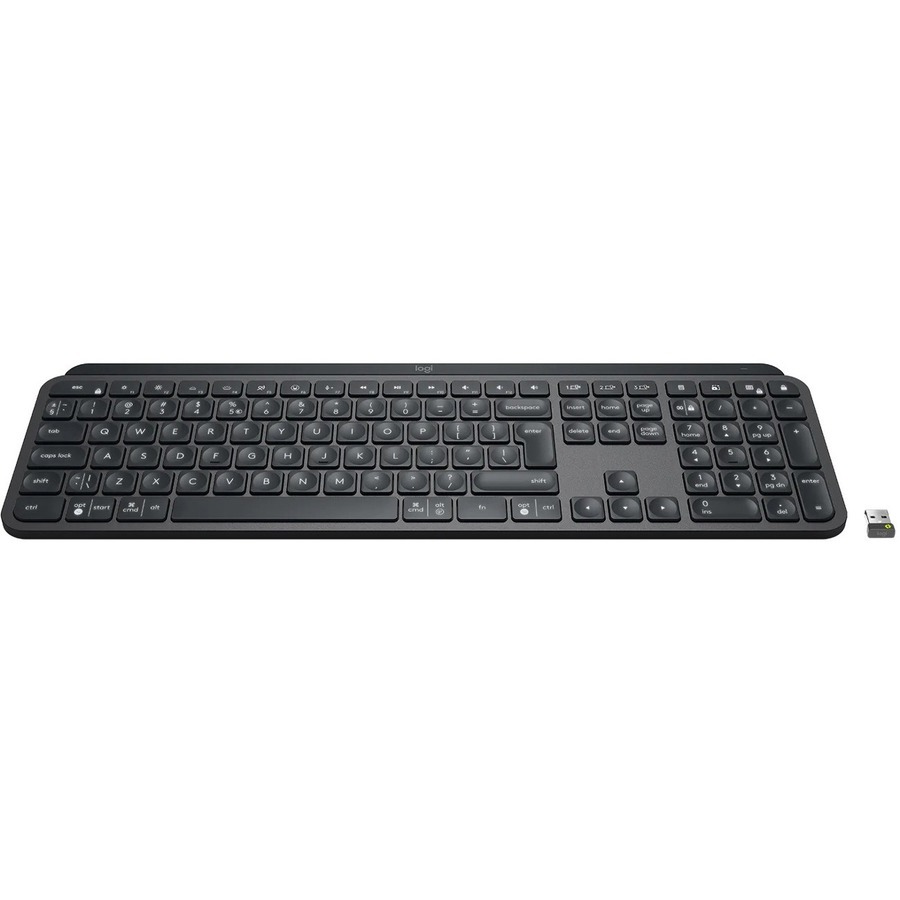 Logitech MX Keys for Business Keyboard - Wireless Connectivity - USB Type A Interface - Norwegian, Danish, Swedish, Finnish - QWERTY Layout - Graphite