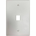 Eaton Tripp Lite Series Safe-IT 1-Port Single-Gang Keystone Wall Plate, Antibacterial, Ivory Matte, TAA