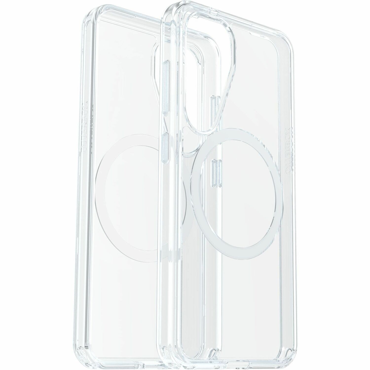 OtterBox Symmetry Clear Magnets Samsung Galaxy S25 5G (6.2') Case Clear - (77-97403), DROP+ 3X Military Standard, Raised Edges, 7 Years Warranty