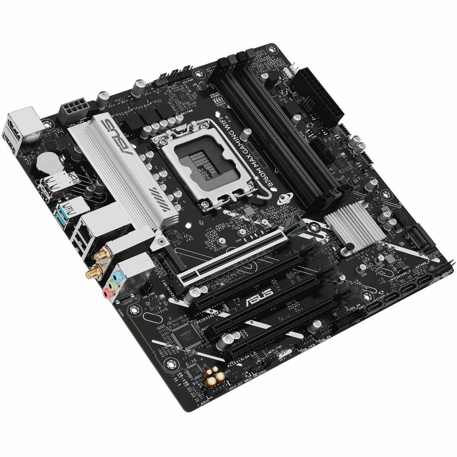 Asus B760M MAX GAMING WIFI Gaming Desktop Motherboard - Intel B760 Chipset - Socket LGA-1700 - Micro ATX