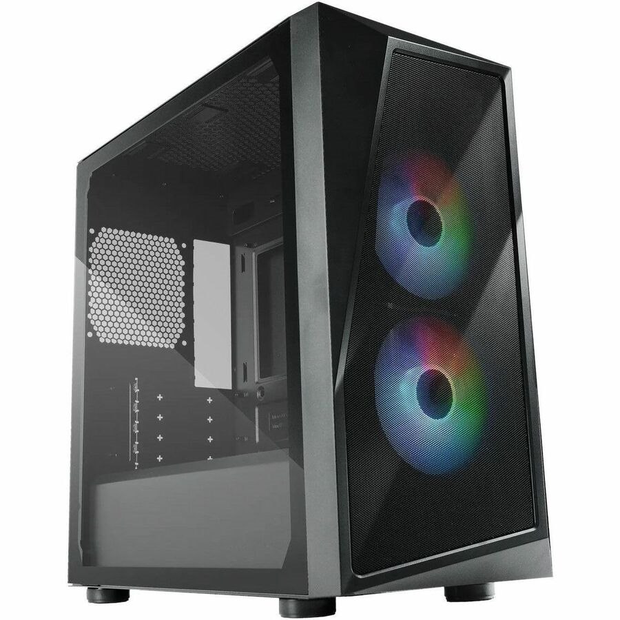 Cooler Master Gaming Computer Case - Micro ATX Motherboard Supported - Mini-tower - Mesh, Tempered Glass, Steel - Black