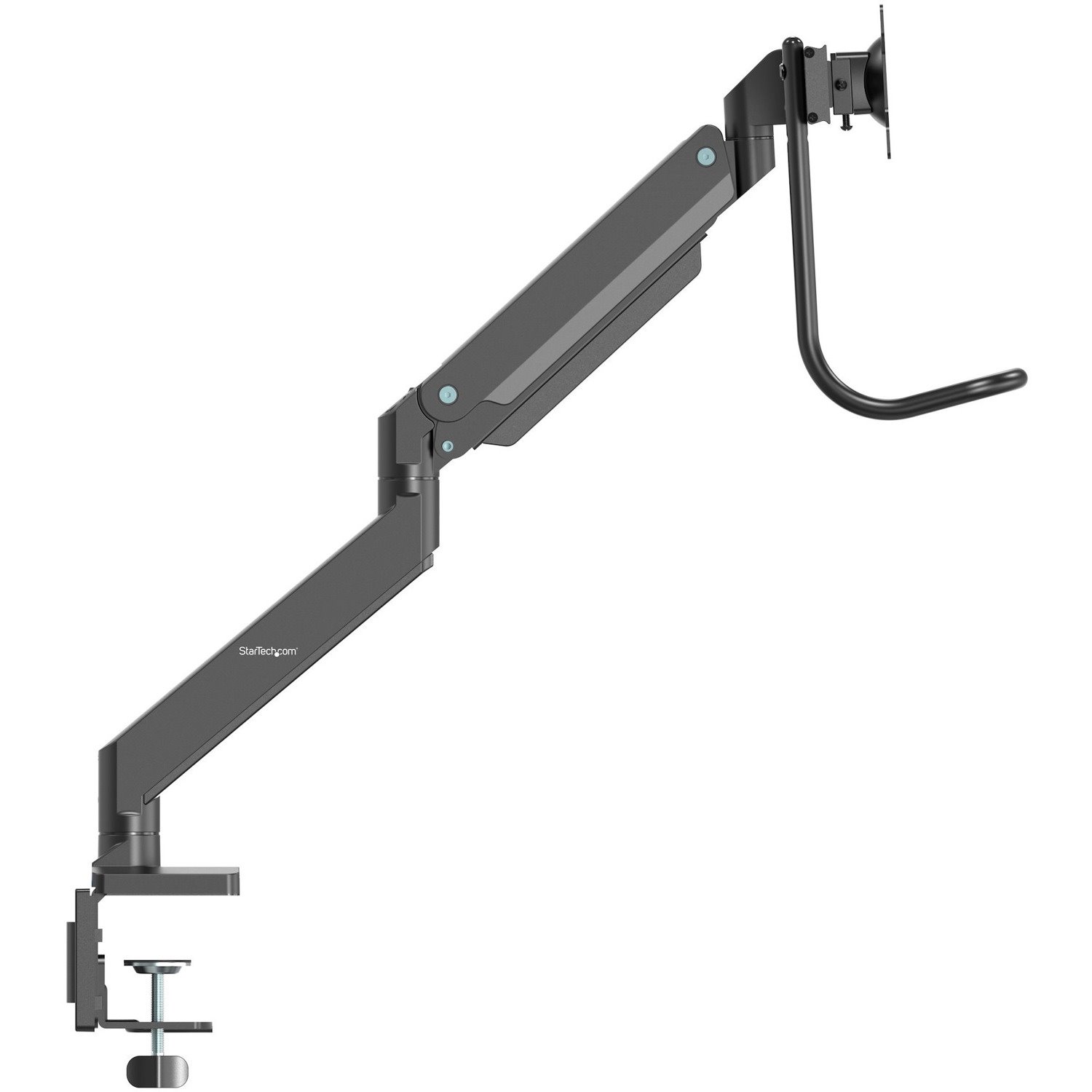 StarTech.com Desk Mount Dual Monitor Arm with USB & Audio, Slim Dual Monitor VESA Mount up to 32" (17.6lb/8kg) Displays, C-Clamp/Grommet