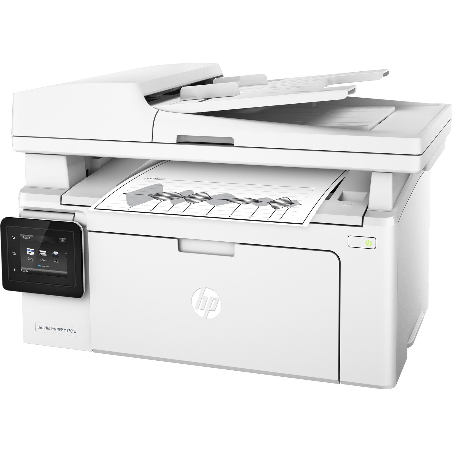 HP LaserJet Pro M130 M130fw Laser Multifunction Printer-Monochrome-Copier/Fax/Scanner-23 ppm Mono Print-600x600 dpi Print-Manual Duplex Print-10000 Pages-150 sheets Input-1200 dpi Optical Scan-Wireless LAN
