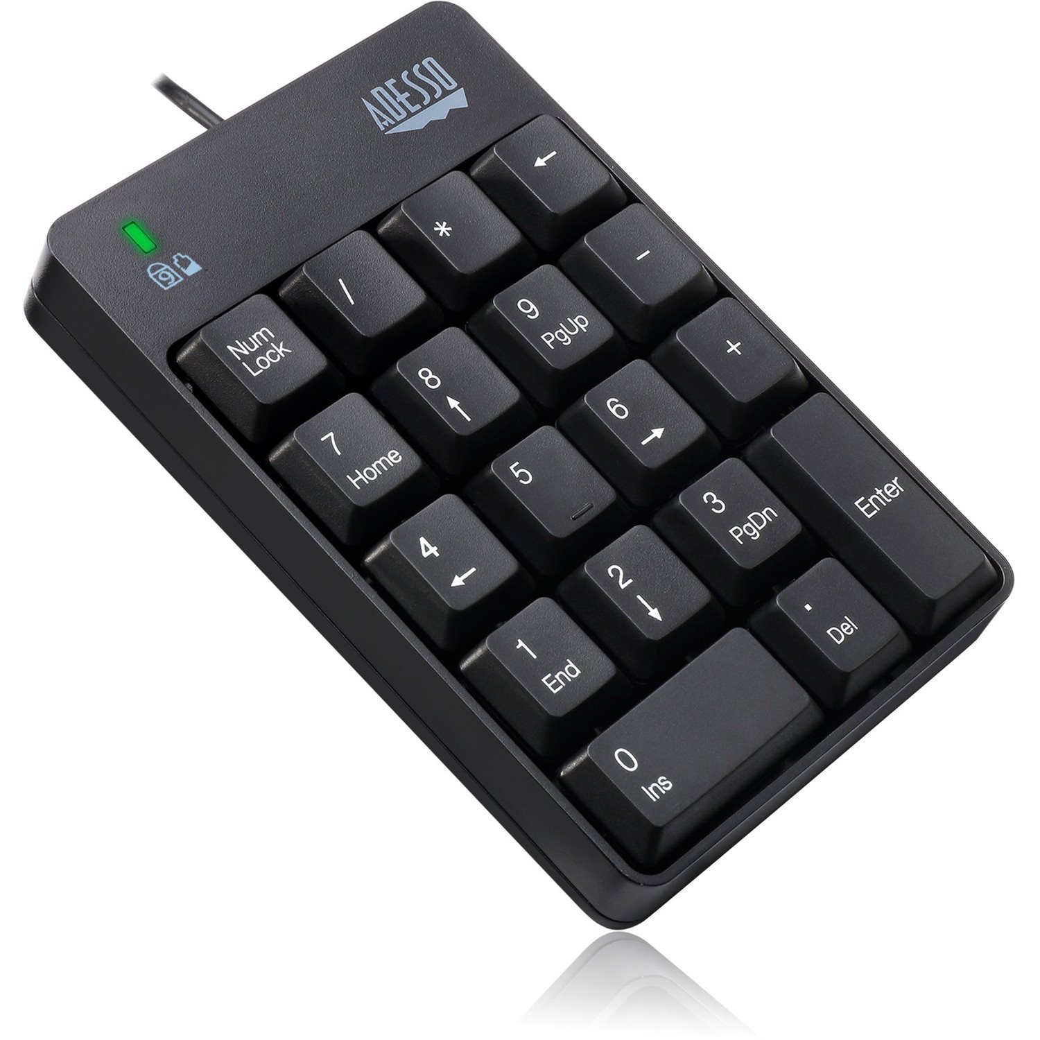 Adesso USB Spill Resistant 18-Key Numeric Keypad