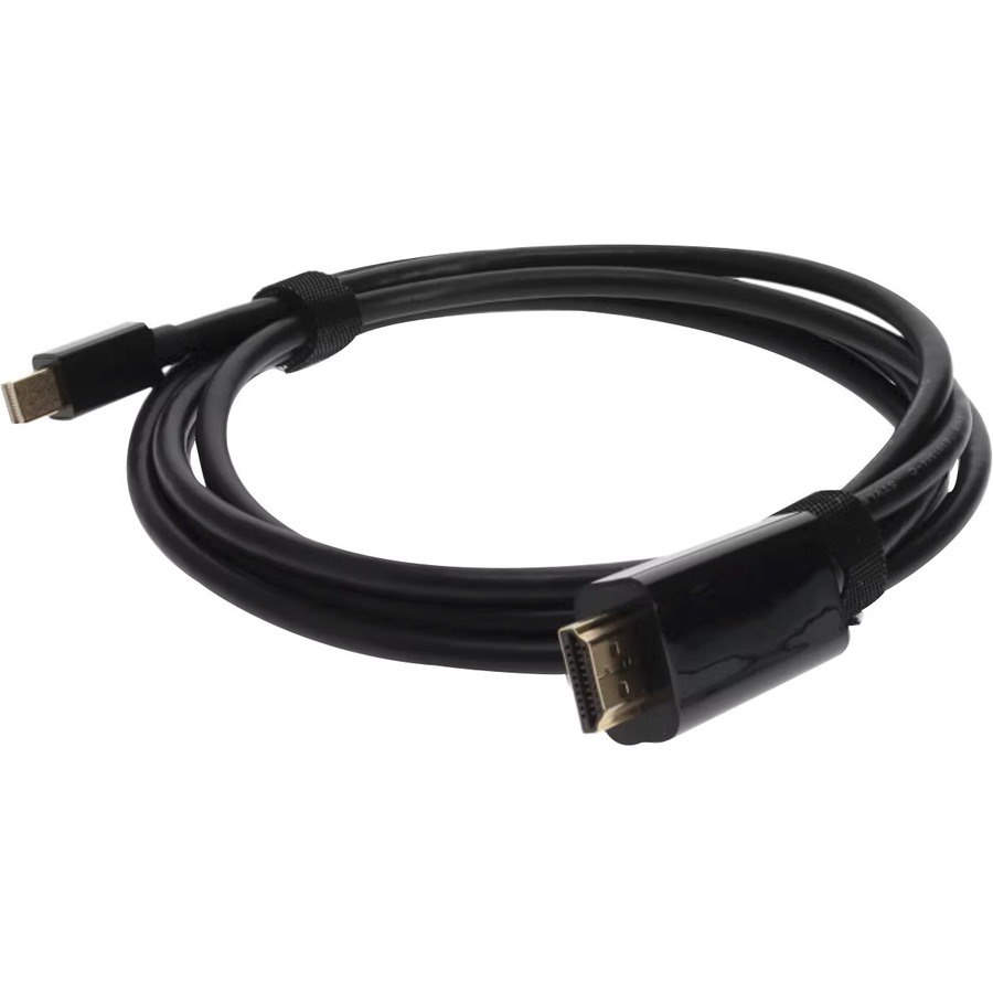 AddOn 6ft Mini-DisplayPort Male to HDMI Male Black Cable For Resolution Up to 2560x1600 (WQXGA)
