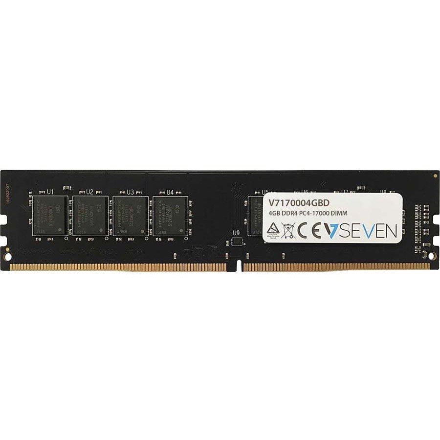 V7 V7170004GBD RAM Module for Desktop PC - 4 GB - DDR4-2133/PC4-17000 DDR4 SDRAM - 2133 MHz Single-rank Memory - CL15