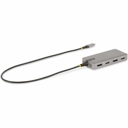 StarTech.com USB-C Triple-Monitor Multiport Adapter, HDMI & DisplayPort, 3x 10Gbps USB Hub, PD Pass-Through, GbE, Travel Docking Station