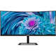 Philips 346E2CUAE 34" Class WQHD Curved Screen LCD Monitor - 21:9