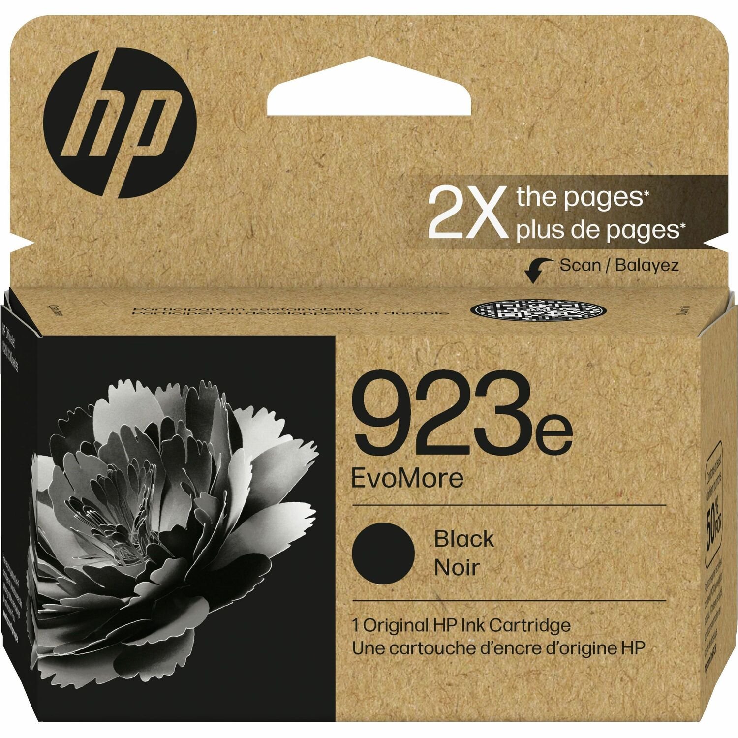HP EvoMore 923e Original Standard Yield Thermal Inkjet Ink Cartridge - Black - 1 Pack