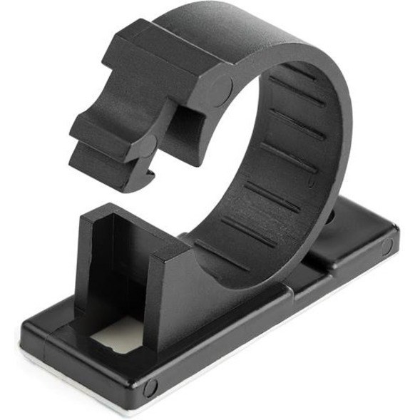 StarTech.com 100 Self Adhesive Cable Management Clips - Ethernet/Network Cable/Office Desk Cord Organizer - Sticky Wire Holder/Clamp Black