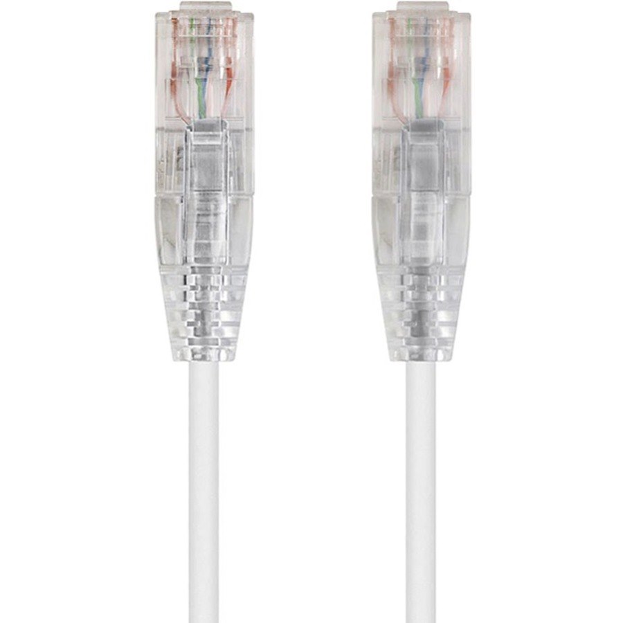 Monoprice SlimRun Cat6 28AWG UTP Ethernet Network Cable, 7ft White