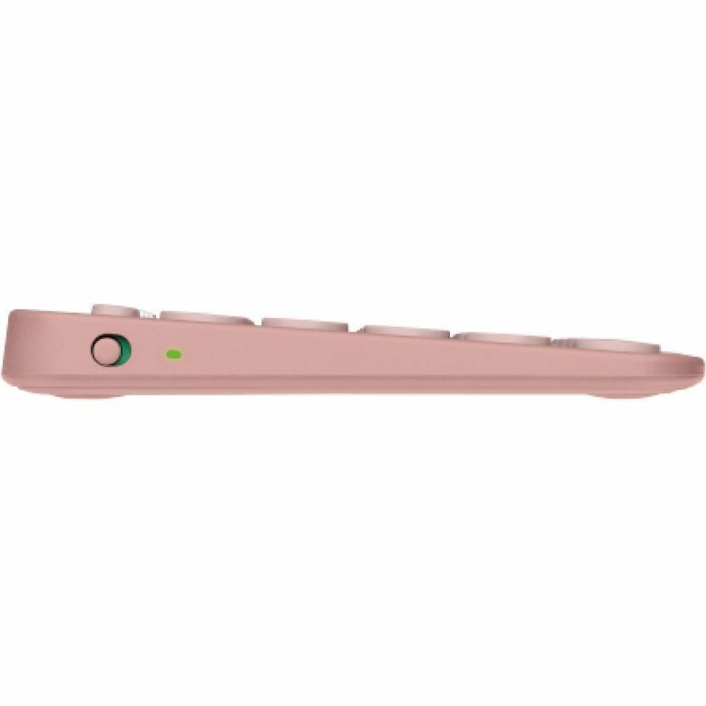 Logitech Pebble Keys 2 K380s Toetsenbord - Compact - Draadloos Verbinding - USB Interface - Frans - AZERTY indeling - Roze