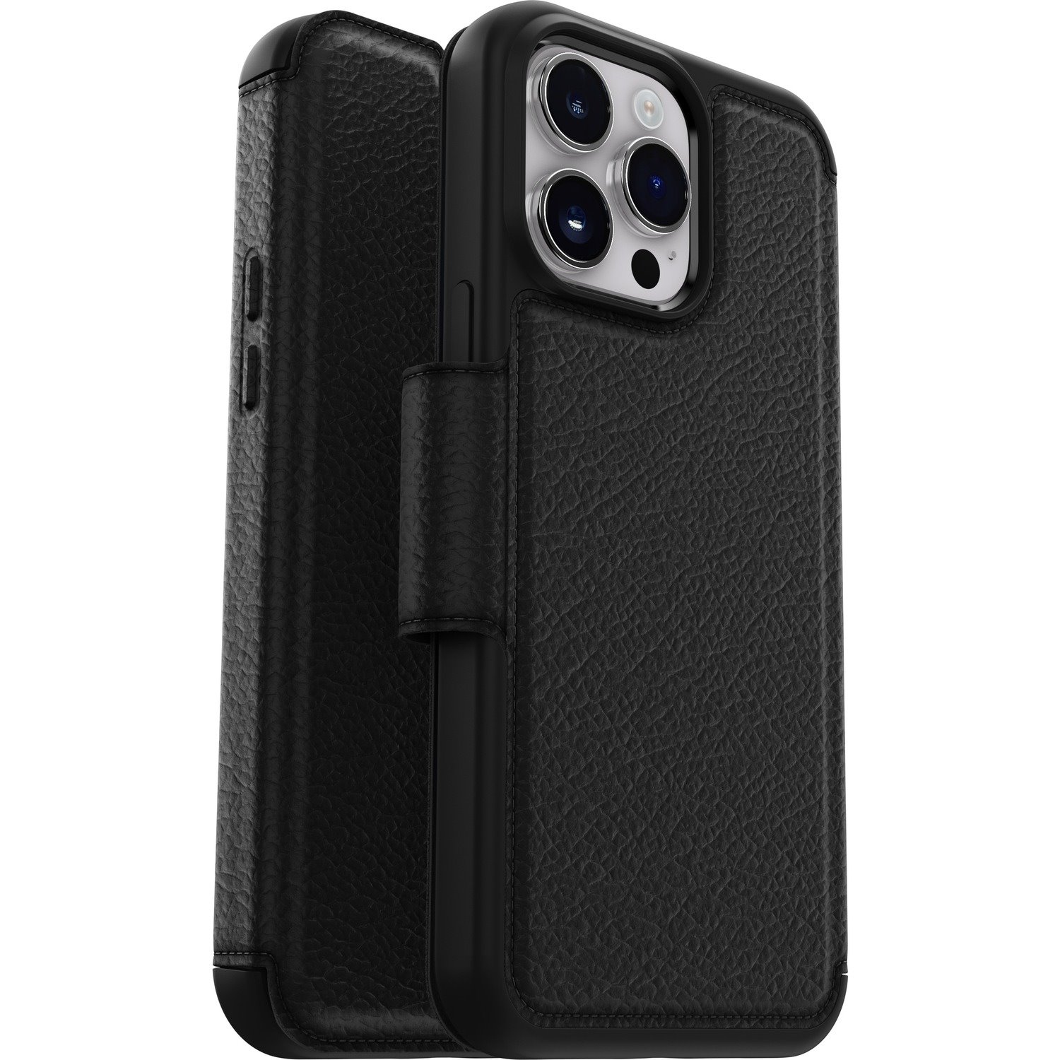 OtterBox Strada Carrying Case (Folio) Apple iPhone 14 Pro Max Smartphone - Shadow (Black)