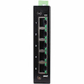 Eaton Tripp Lite Series 5-Port Unmanaged Industrial Gigabit Ethernet Switch - 10/100/1000 Mbps, Ruggedized, -40° to 75°C, EIP QoS, DIN/Wall Mount, TAA