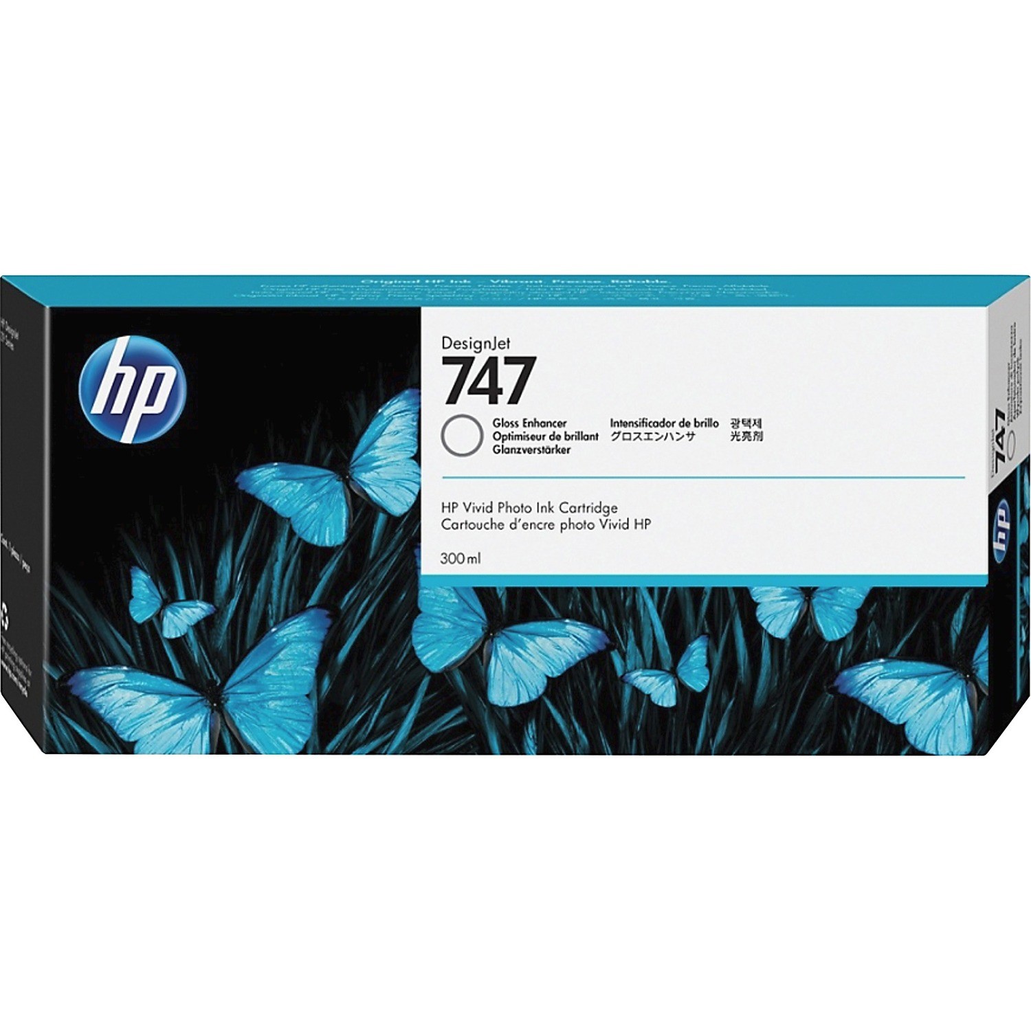 HP 747 300-ML GLOSS ENHANCER DESIGNJET INK CARTRIDGE - Z9+ SERIES