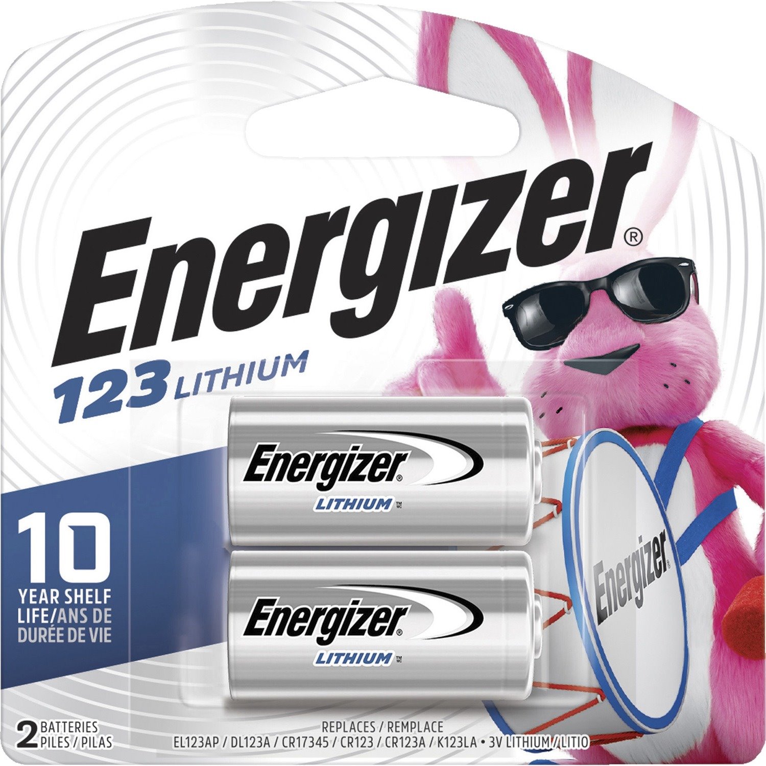 Energizer 123 Batteries, 2 Pack