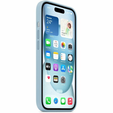 Apple iPhone 15 Silicone Case with MagSafe - Light Blue