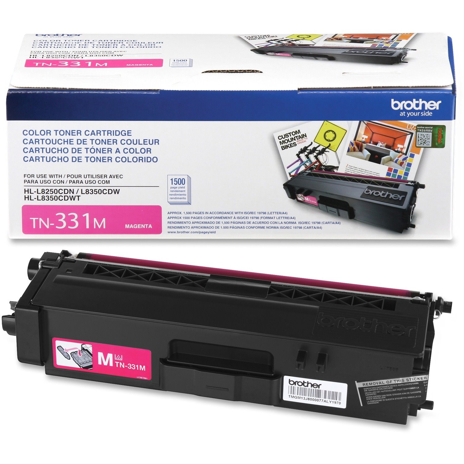 Brother Genuine TN331M Magenta Toner Cartridge